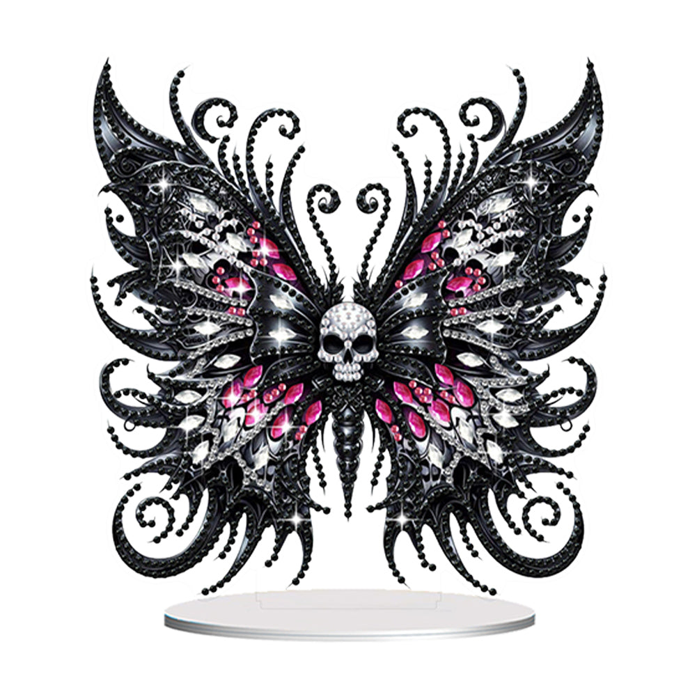 Skull Butterfly Desktop Diamond Art Kits Diamond Painting Desktop Ornaments Kit