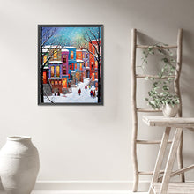 Load image into Gallery viewer, AB Diamond Painting - Full Round - Snow scene in town (40*50CM)
