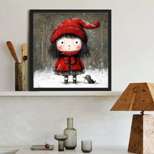 Load image into Gallery viewer, Diamond Painting - Full Round - Cartoon Little Red Riding Hood girl (40*40CM)
