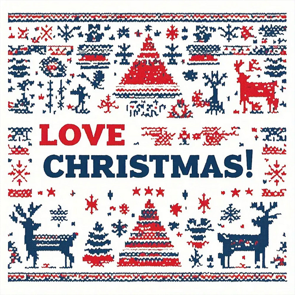 Diamond Painting - Full Round - Love Christmas (40*40CM)
