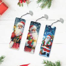 Load image into Gallery viewer, 3Pcs Special Shape Christmas Santa Claus Diamond Painting Bookmark for Bookworms
