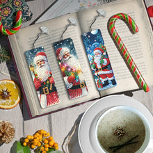 Load image into Gallery viewer, 3Pcs Special Shape Christmas Santa Claus Diamond Painting Bookmark for Bookworms
