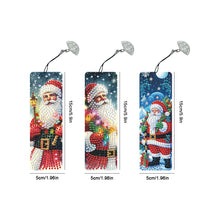 Load image into Gallery viewer, 3Pcs Special Shape Christmas Santa Claus Diamond Painting Bookmark for Bookworms
