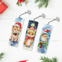 Load image into Gallery viewer, 3Pcs Special Shape Christmas Animals Diamond Painting Bookmark for Bookworms
