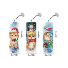 Load image into Gallery viewer, 3Pcs Special Shape Christmas Animals Diamond Painting Bookmark for Bookworms
