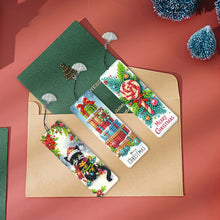Load image into Gallery viewer, 3Pcs Special Shape Merry Christmas Diamond Painting Bookmark for Bookworms
