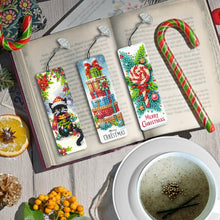 Load image into Gallery viewer, 3Pcs Special Shape Merry Christmas Diamond Painting Bookmark for Bookworms
