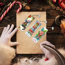 Load image into Gallery viewer, 3Pcs Special Shape Merry Christmas Diamond Painting Bookmark for Bookworms
