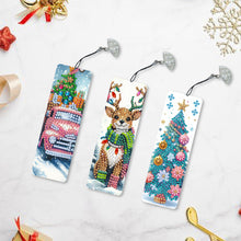 Load image into Gallery viewer, 3Pcs Special Shape Christmas Tree Elk Truck Diamond Painting Bookmark
