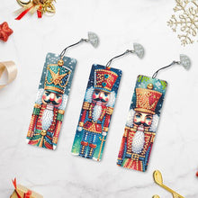 Load image into Gallery viewer, 3Pcs Special Shape Christmas Nutcracker Diamond Painting Bookmark for Bookworms
