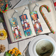 Load image into Gallery viewer, 3Pcs Special Shape Christmas Nutcracker Diamond Painting Bookmark for Bookworms
