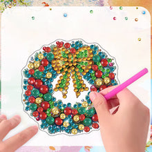 Load image into Gallery viewer, 6Pcs Acrylic Merry Christmas Fridge Stickers Diamond Art Magnets Decals
