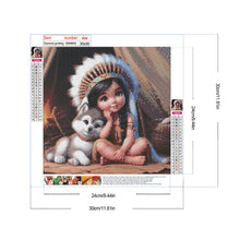 Load image into Gallery viewer, Diamond Painting - Full Round - Indian child (30*30CM)
