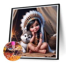 Load image into Gallery viewer, Diamond Painting - Full Round - Indian child (30*30CM)
