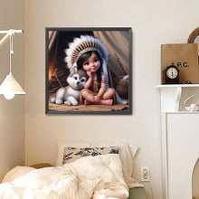 Load image into Gallery viewer, Diamond Painting - Full Round - Indian child (30*30CM)
