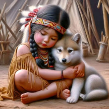 Load image into Gallery viewer, Diamond Painting - Full Round - Indian child (30*30CM)
