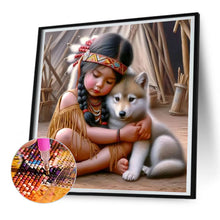 Load image into Gallery viewer, Diamond Painting - Full Round - Indian child (30*30CM)
