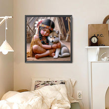 Load image into Gallery viewer, Diamond Painting - Full Round - Indian child (30*30CM)
