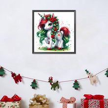 Load image into Gallery viewer, Diamond Painting - Full Round - Christmas unicorns (30*30CM)
