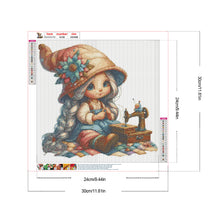 Load image into Gallery viewer, Diamond Painting - Full Round - Sewing machine girl (40*40CM)
