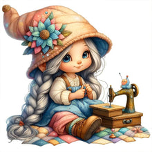 Load image into Gallery viewer, Diamond Painting - Full Round - Sewing machine girl (40*40CM)
