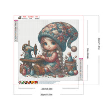 Load image into Gallery viewer, Diamond Painting - Full Round - Sewing machine girl (40*40CM)
