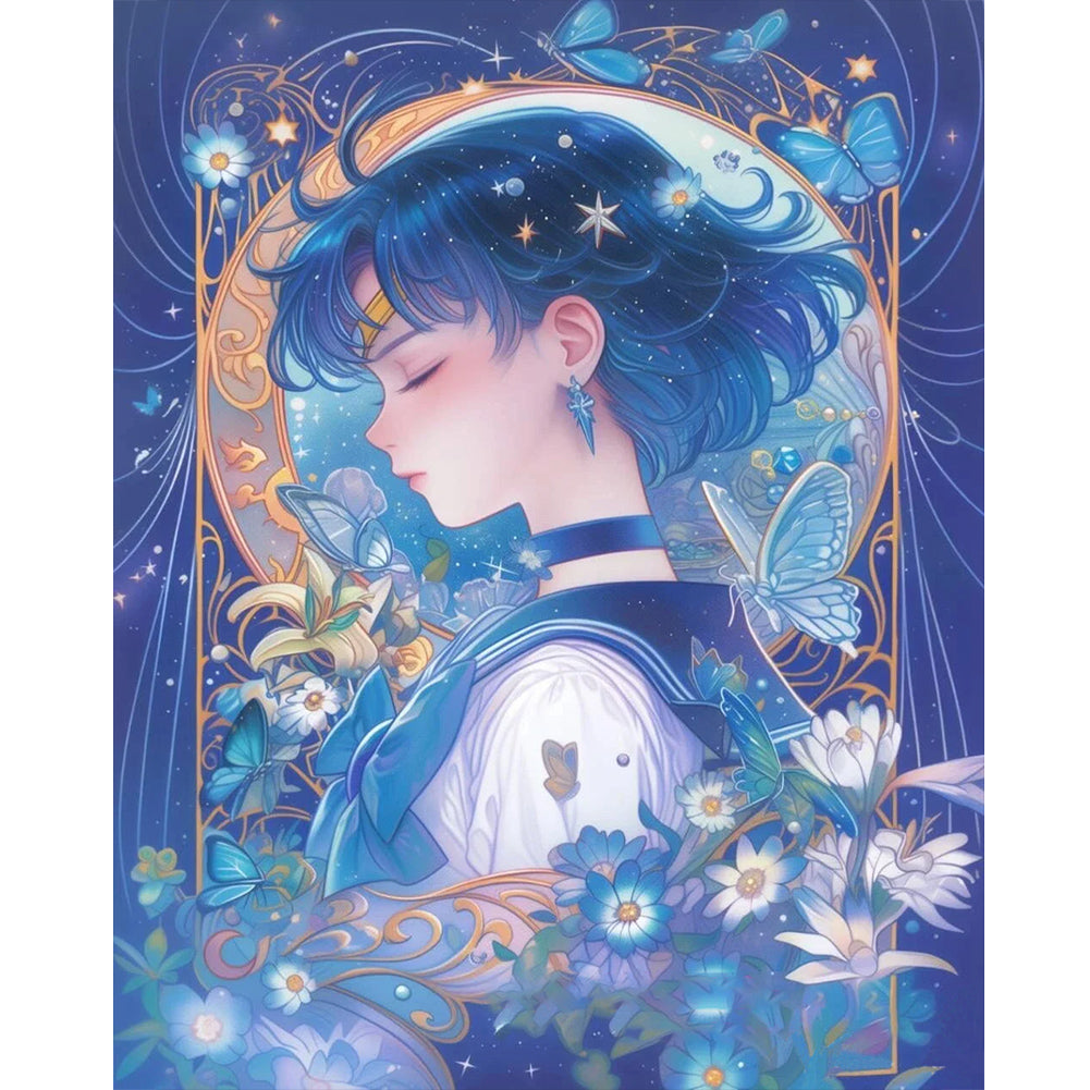 Diamond Painting - Full Round - Beautiful girl (40*50CM)