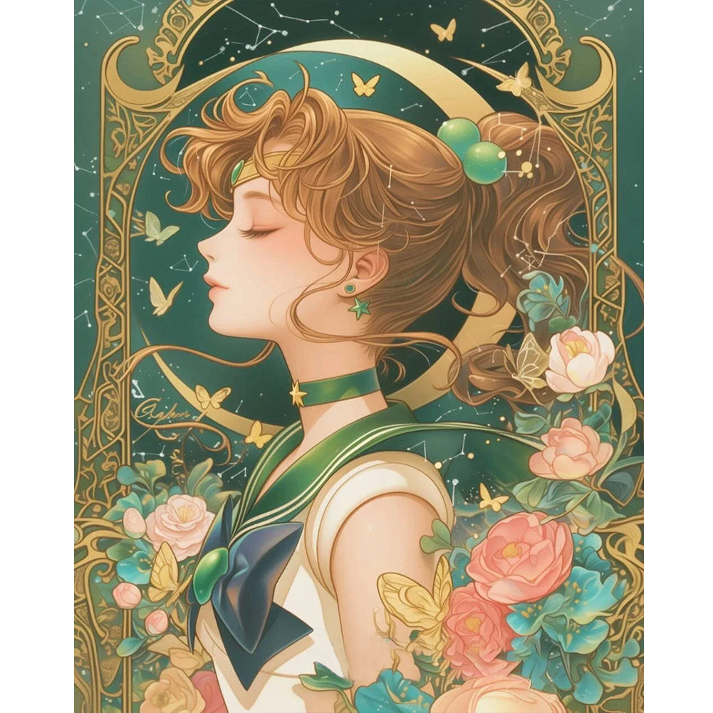 Diamond Painting - Full Round - Beautiful girl (40*50CM)