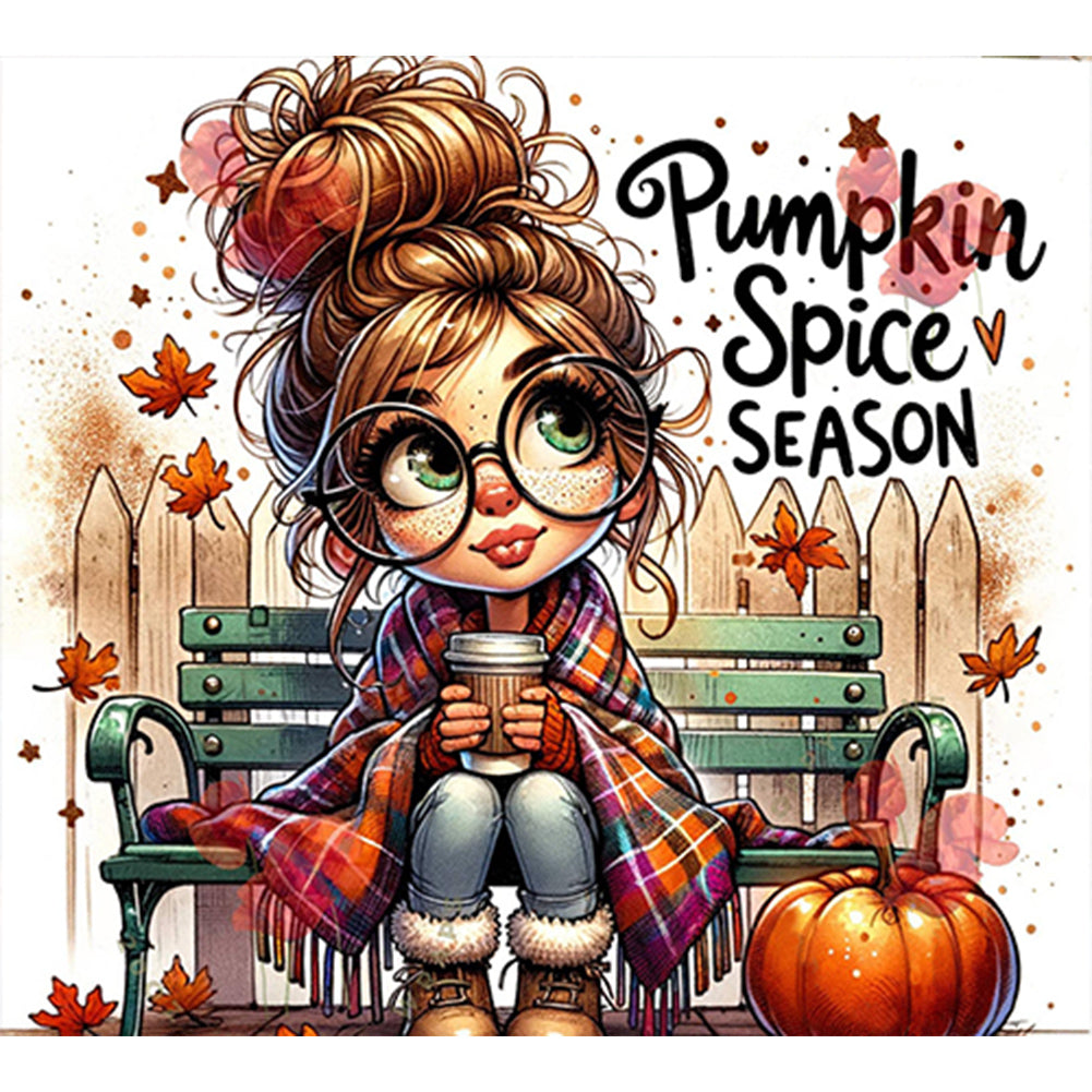 Diamond Painting - Full Round - Autumn and winter girl (50*45CM)