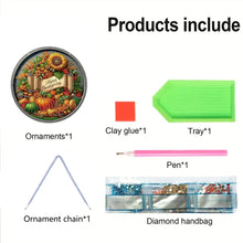 Load image into Gallery viewer, Acrylic Thanksgiving Diamond Painting Hanging Pendant for Garden Window Decor
