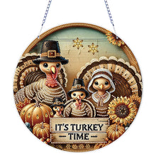 Load image into Gallery viewer, Acrylic Thanksgiving Diamond Painting Hanging Pendant for Garden Window Decor
