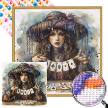 Load image into Gallery viewer, AB Diamond Painting - Full Round - Poker girl (40*40CM)
