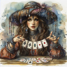 Load image into Gallery viewer, AB Diamond Painting - Full Round - Poker girl (40*40CM)
