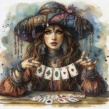Load image into Gallery viewer, AB Diamond Painting - Full Round - Poker girl (40*40CM)
