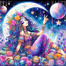 Load image into Gallery viewer, AB Diamond Painting - Full Round - Moon girl (40*40CM)
