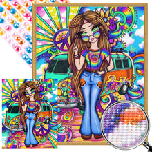 Load image into Gallery viewer, AB Diamond Painting - Full Round - Beautiful girl (40*50CM)
