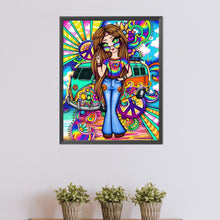 Load image into Gallery viewer, AB Diamond Painting - Full Round - Beautiful girl (40*50CM)
