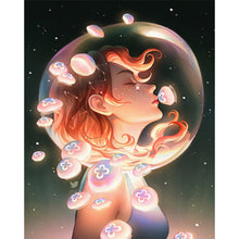 Load image into Gallery viewer, AB Diamond Painting - Full Round - Jellyfish and girl (40*50CM)
