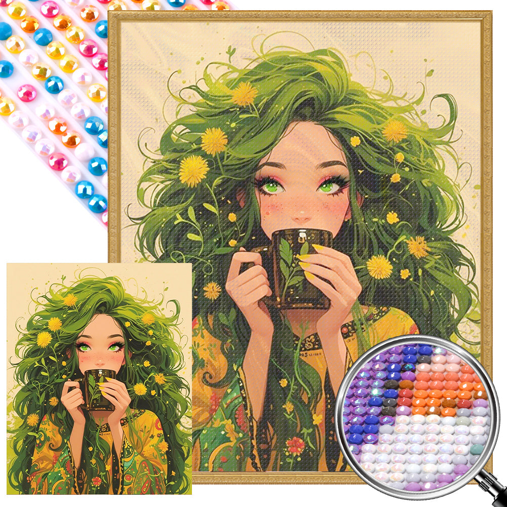 AB Diamond Painting - Full Round - Nature girl (40*50CM)