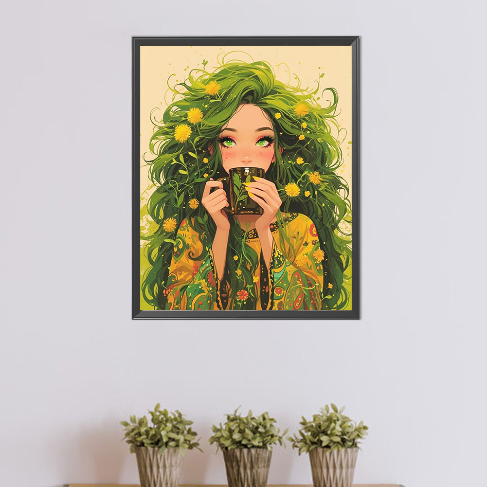AB Diamond Painting - Full Round - Nature girl (40*50CM)