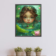 Load image into Gallery viewer, AB Diamond Painting - Full Round - Girl and frog in the water (40*50CM)
