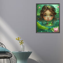 Load image into Gallery viewer, AB Diamond Painting - Full Round - Girl and frog in the water (40*50CM)
