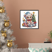 Load image into Gallery viewer, Diamond Painting - Partial Special Shaped - Cute Christmas bear (30*30CM)
