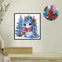 Load image into Gallery viewer, Diamond Painting - Partial Special Shaped - Cute Christmas unicorn (30*30CM)
