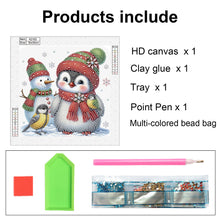 Load image into Gallery viewer, Diamond Painting - Partial Special Shaped - Cute Christmas penguin (30*30CM)
