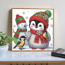 Load image into Gallery viewer, Diamond Painting - Partial Special Shaped - Cute Christmas penguin (30*30CM)
