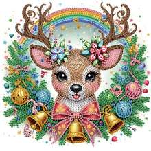 Load image into Gallery viewer, Diamond Painting - Partial Special Shaped - Cute Christmas deer (30*30CM)
