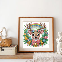 Load image into Gallery viewer, Diamond Painting - Partial Special Shaped - Cute Christmas deer (30*30CM)
