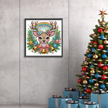 Load image into Gallery viewer, Diamond Painting - Partial Special Shaped - Cute Christmas deer (30*30CM)
