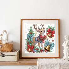 Load image into Gallery viewer, Diamond Painting - Partial Special Shaped - Cute Christmas deer (30*30CM)
